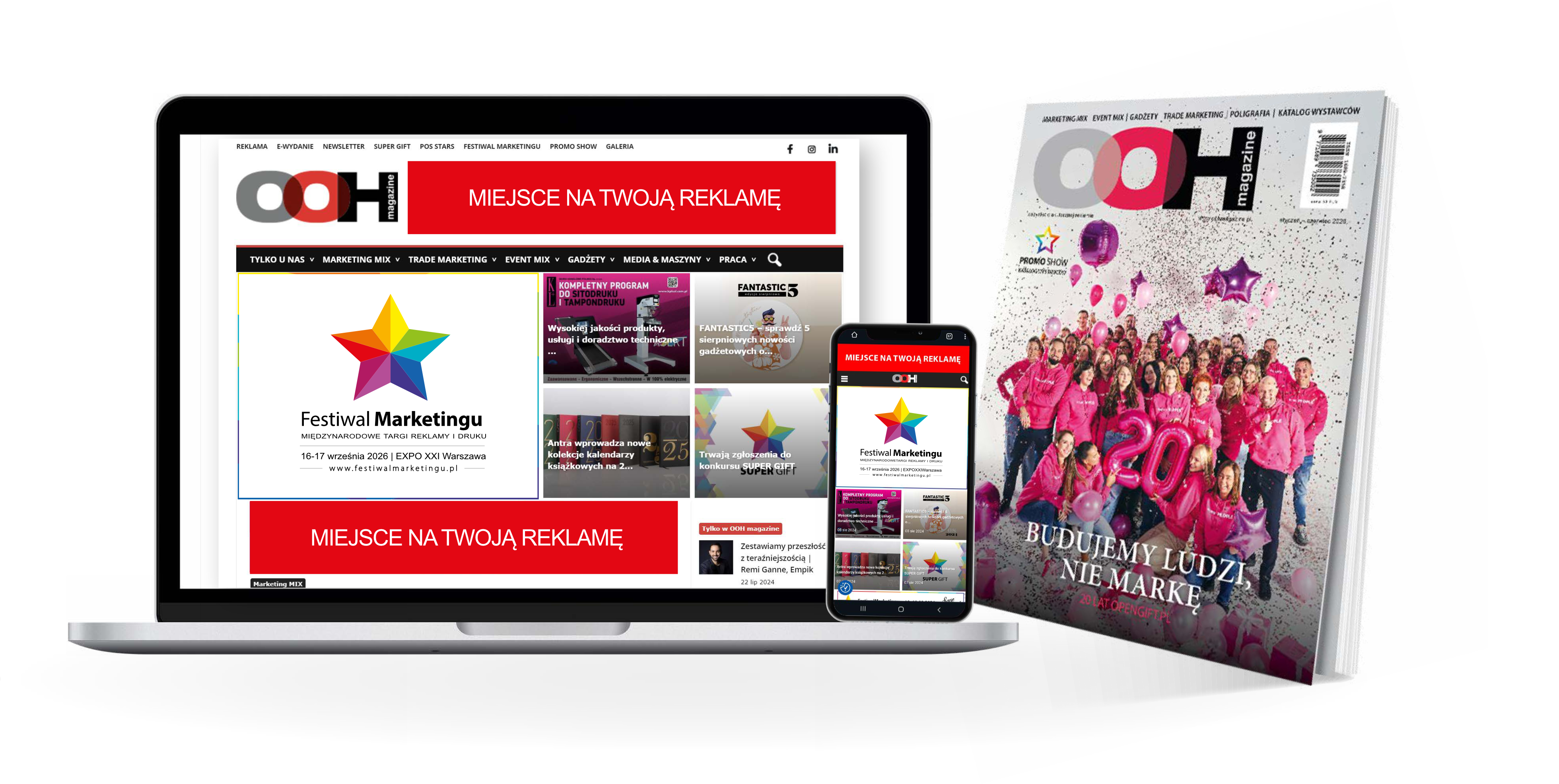 OOH magazine – serwis na komputerze i telefonie